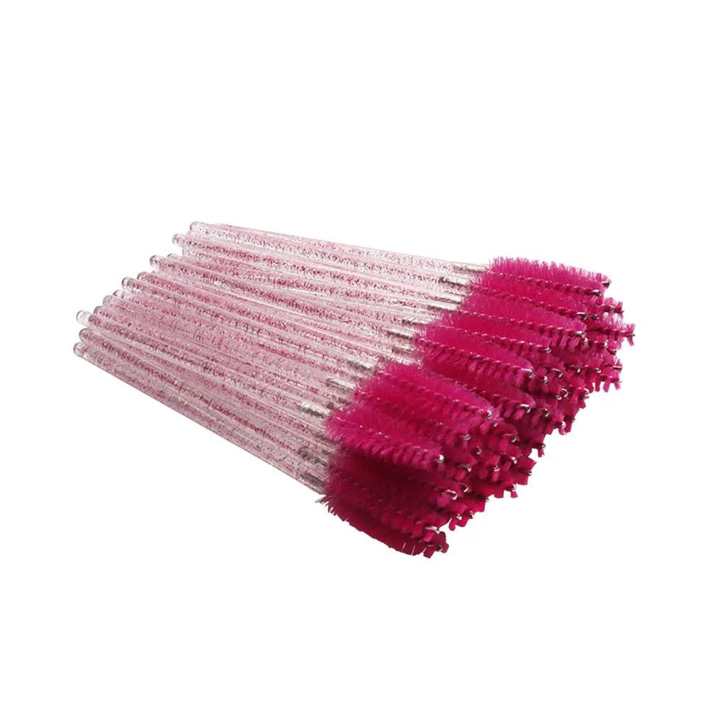 Brosse à cils en tige de cristal, séparateur de cils réutilisable, outil de maquillage Portable pour Application de Mascara, brosse à cils jetable, 100 pièces