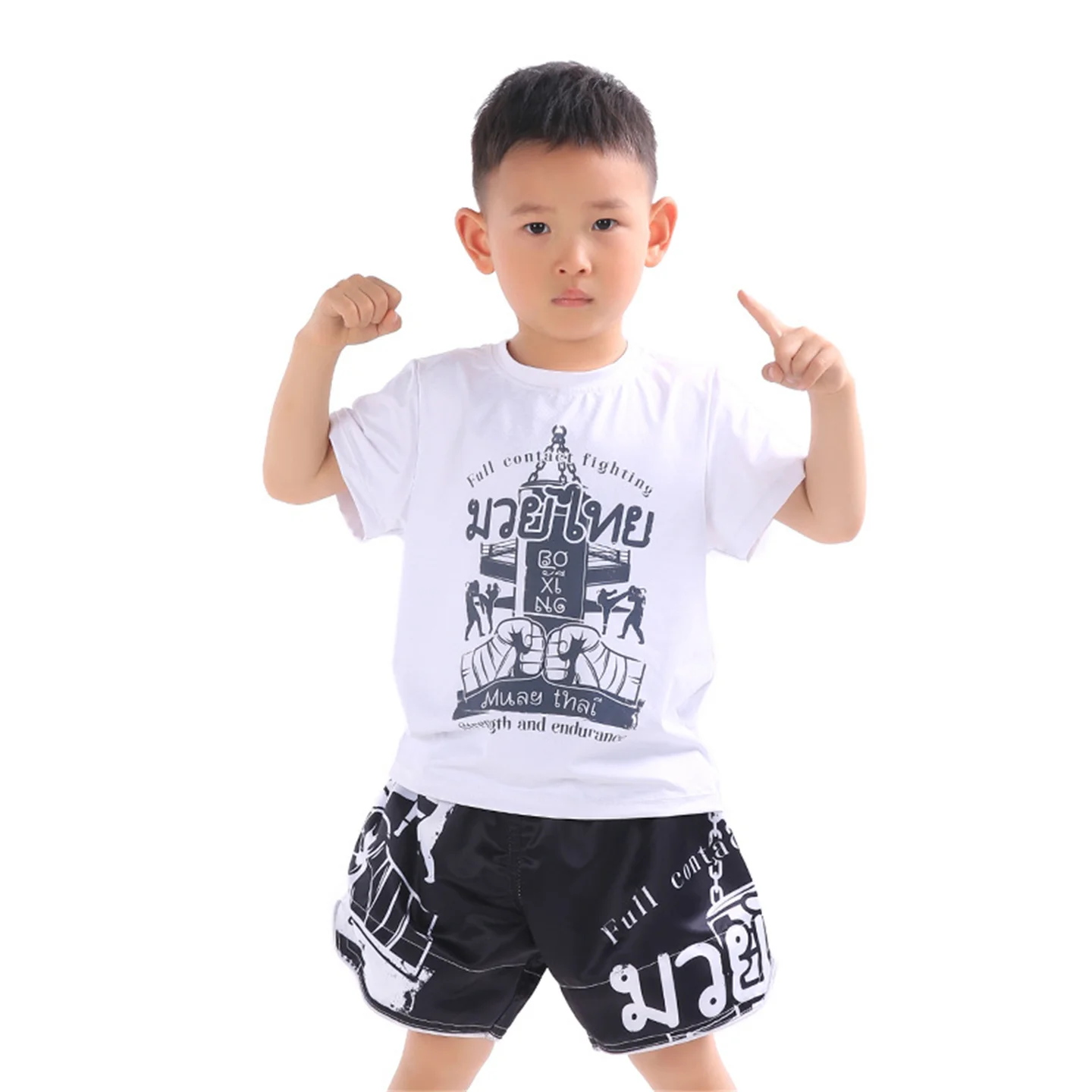 UFC Children‘s Boxing Trunks Soft And Breathable Muay Thai Shorts Kids MMA Fighting Sanda Martial Arts Training Half Pants