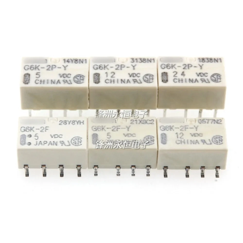 10PCS/Lot  Relay  G6K-2F 2P-Y-3VDC 4.5VDC 5VDC 12VDC 24VDC DIP SMD  8PIN