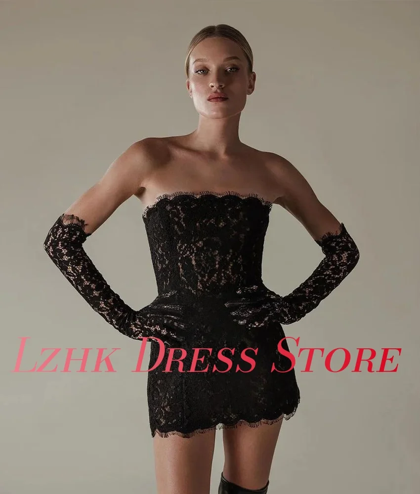 تخصيص مثير الدانتيل فستان سهرة مستقيم مزاجه بلا أكمام حمالة فستان Shretens حجم مخصص