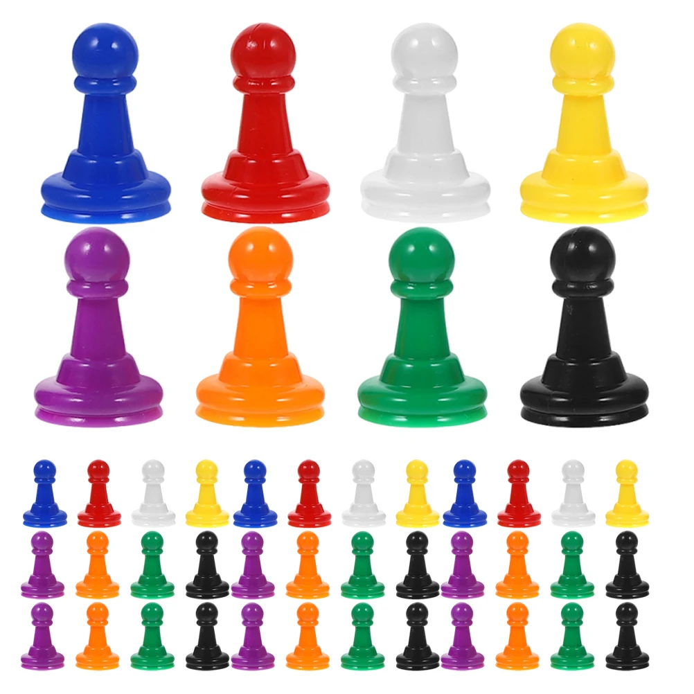 

80pcs Board Pieces Chess Pieces Party Tokens Colorful Plastic Game Counters For Birthday Holiday Festival Easy Clean