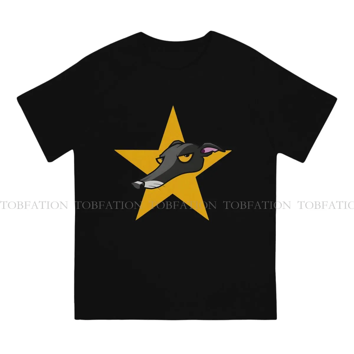 Black Hound Star Newest TShirts Greyhound Male Graphic Pure Cotton Tops T Shirt O Neck Oversized