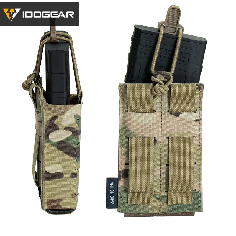 IDOGEAR Tactical LSR 556 Pouch Singel Carrier MOLLE Laser Cut With Quick Release Clip 35125