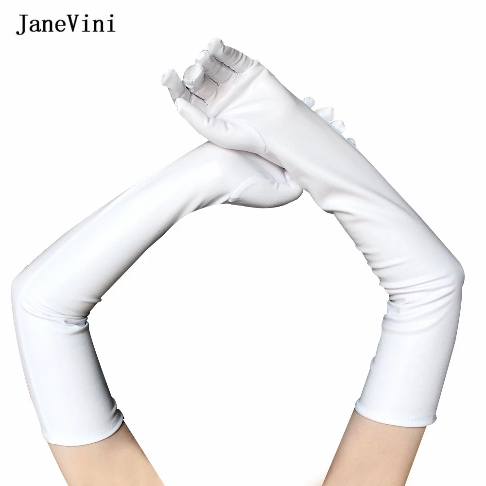 Janevini-レースの結婚式の手袋,セクシー,50cm,偽の色,ベルト用のヴィンテージの黒い手袋,ハロウィーン用のアクセサリー