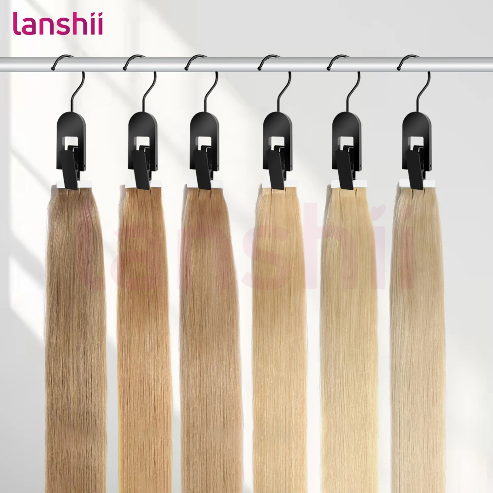 

Lanshii 4 шт. вешалки для наращивания волос — компактный органайзер для париков и наращивания волос, идеально подходит для хранения в салоне и дома