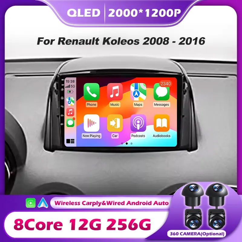 

Android 14 Auto Car Radio Carplay For Renault Koleos 2008-2016 GPS Navigation Stereo Multimedia Player Screen tools No 2din DVD