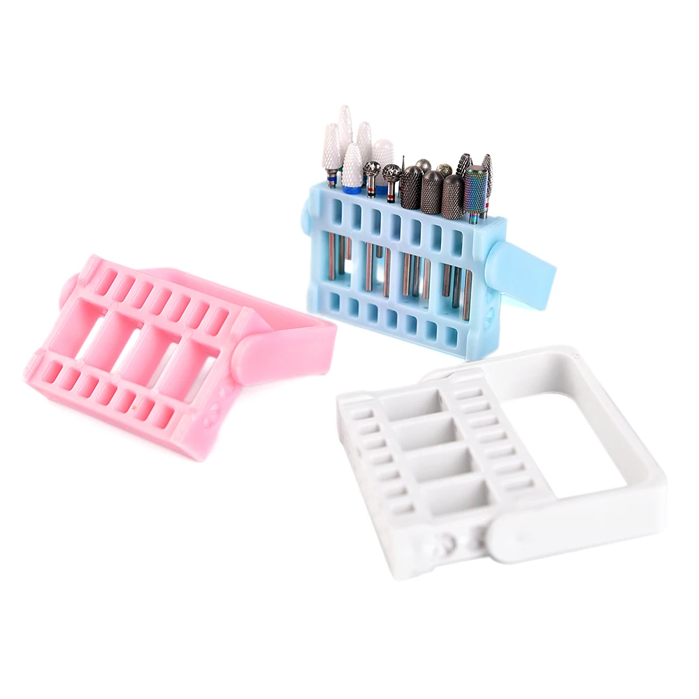 1PC 16 Holder Storage For Nail Art Drill Bits Milling Cutter Case Cutters for Manicure Container Accessories Products Tools