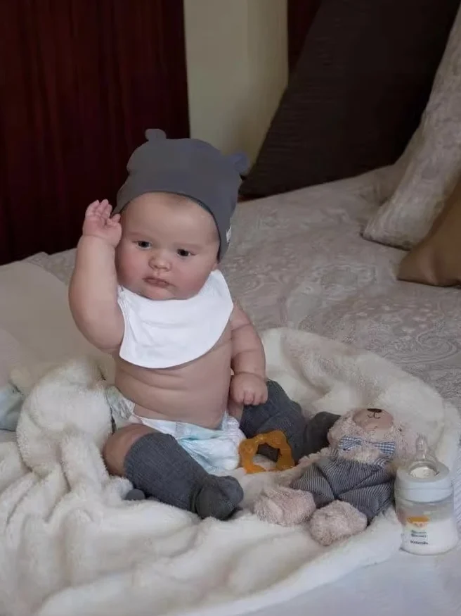 

Cokela 20inch/50cm Real baby doll Real Soft Touch Baby Realistic Silicone Reborn Baby Doll With Hand-Drawing Hair