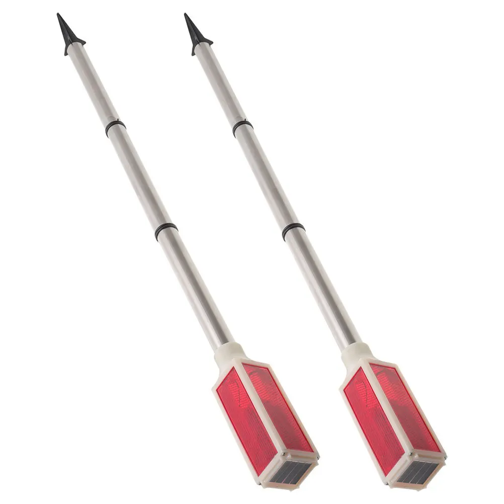 2 قطعة أضواء الطريق الشمسية مقاوم للماء علامات الممر ستروب المشهد أقطاب عاكسة ساحة الرصيف حصة تحذير حركة المرور