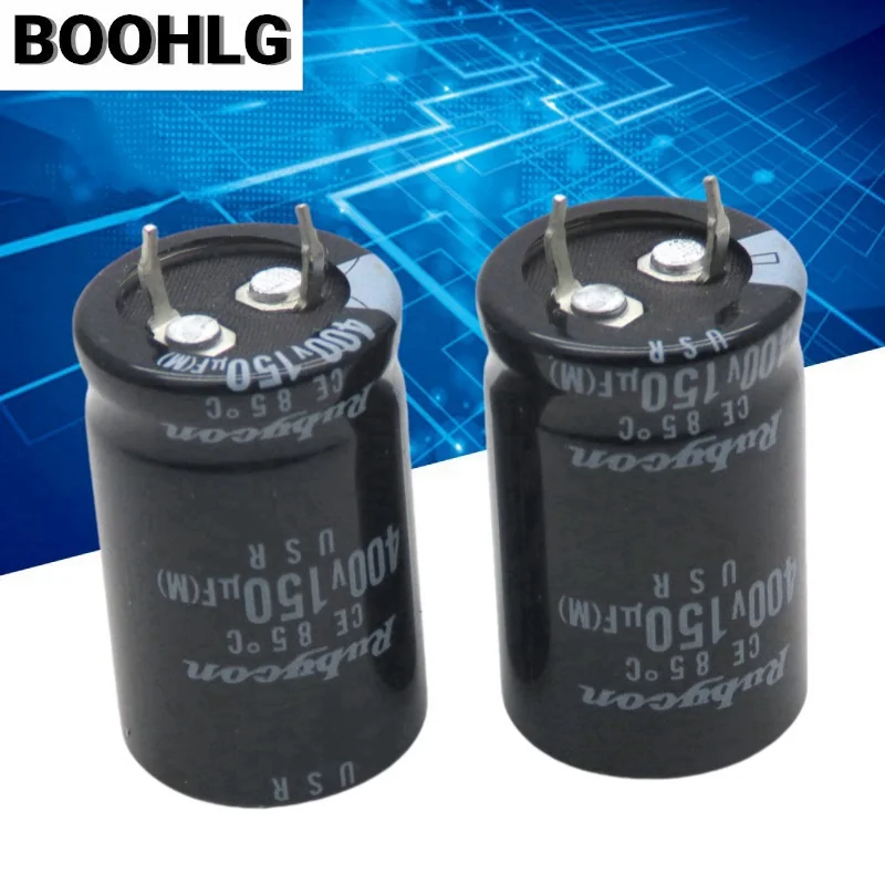 2PCS RUBYCON capacitor 400V 150UF 150UF 400V 22X35 USR 85 degrees