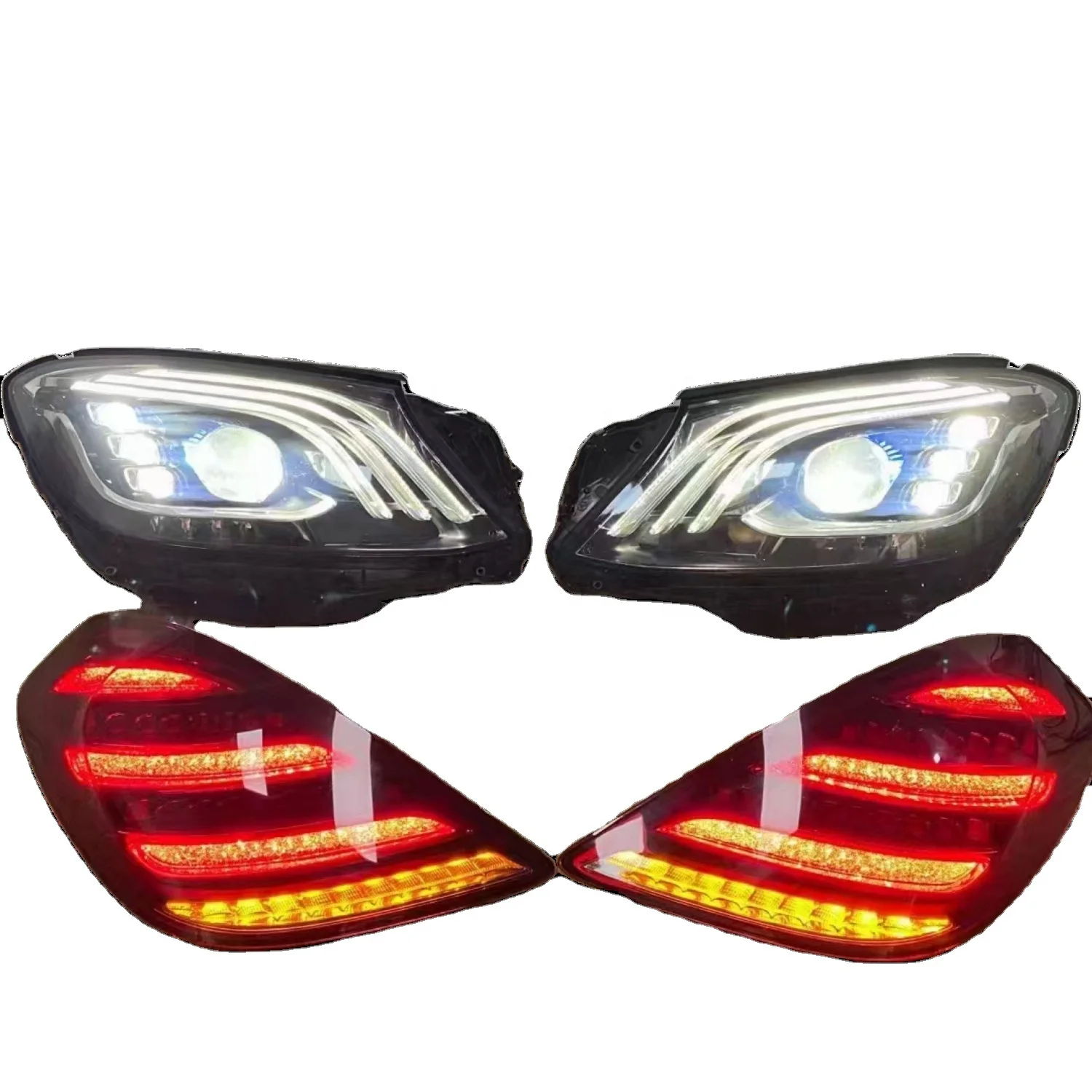 

Светодиодная фара W222 подходит для Mercedes Benz S-класса 2014-2017, обновленная для светодиодных фар Maybach MBH DRL