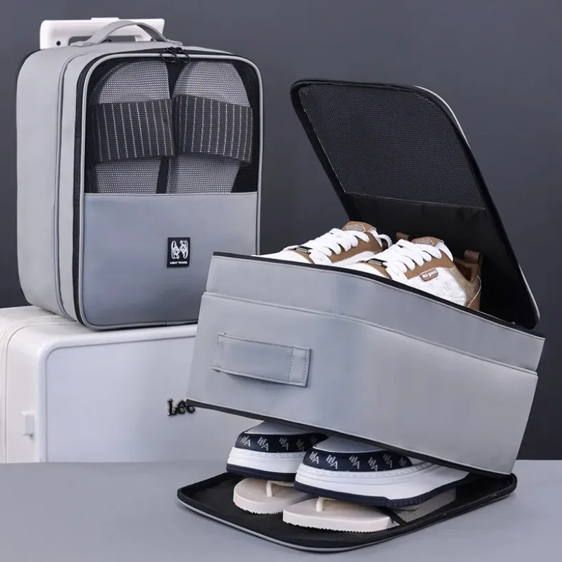 Travel Shoe Storage Bag Hanging Organizer for Home Living Room Multi-Compartment Odor-Proof Pouch for Shoes Slippers