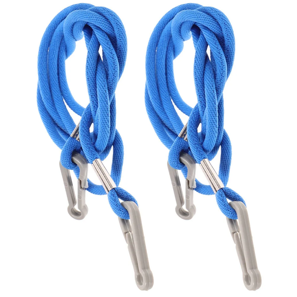 

2 Pcs Mitten Straps Gloves Fishing Lanyard Blue Portable Neck Clips