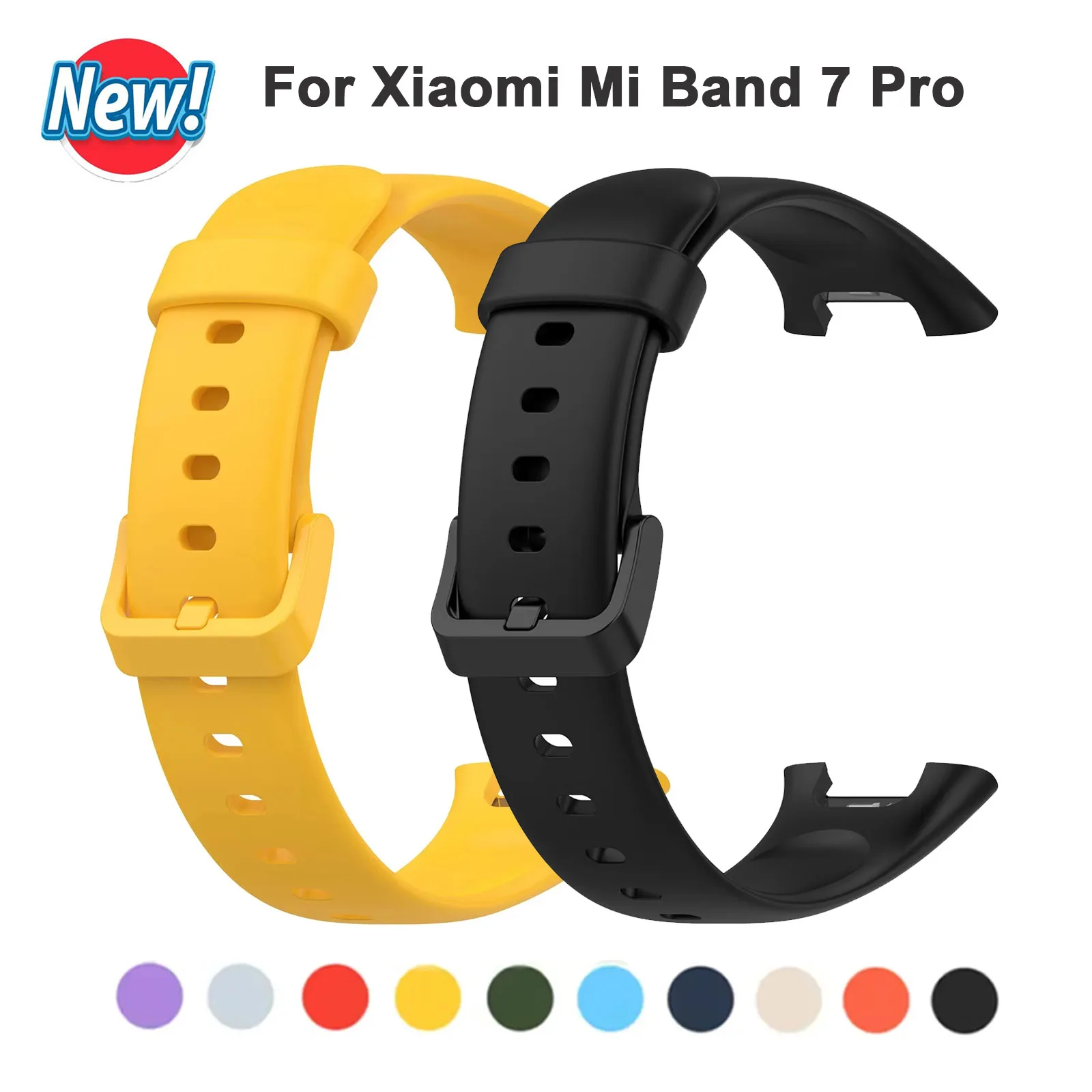 Silicone Strap For Xiaomi Mi Band 7 Pro Smart Watch Sport Strap Replacement Bracelet For Mi Band 7 Pro Accessories Wristbands