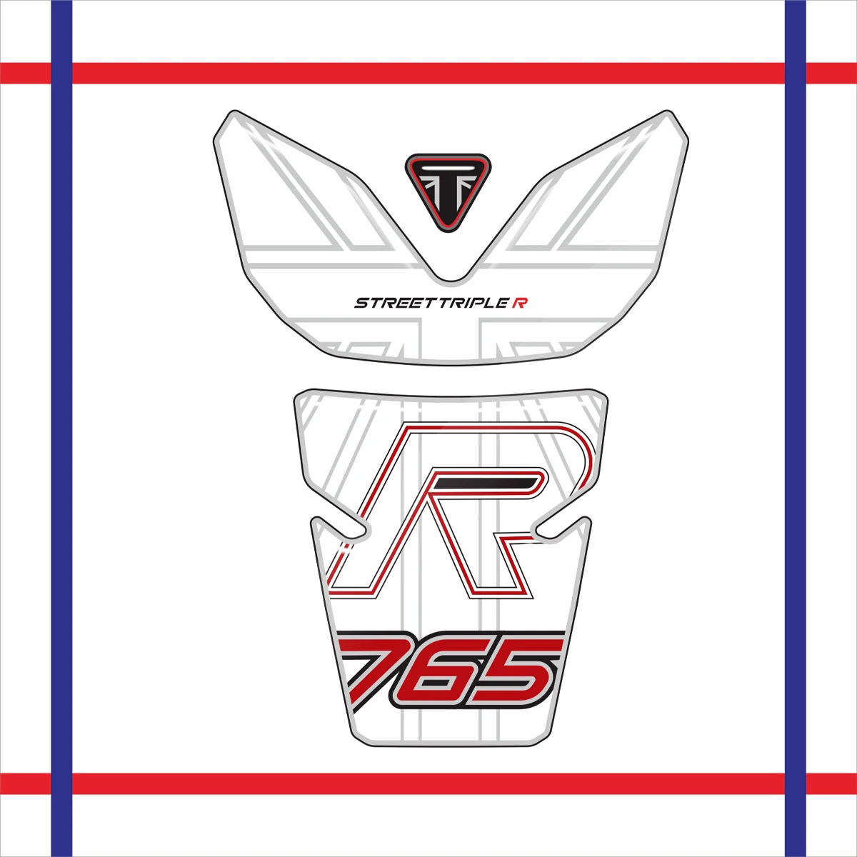 

3D Motorcycle Tank Pad Protector Stickers Decal Accessories For Triumph 765r 765R 765 R 2023 2024