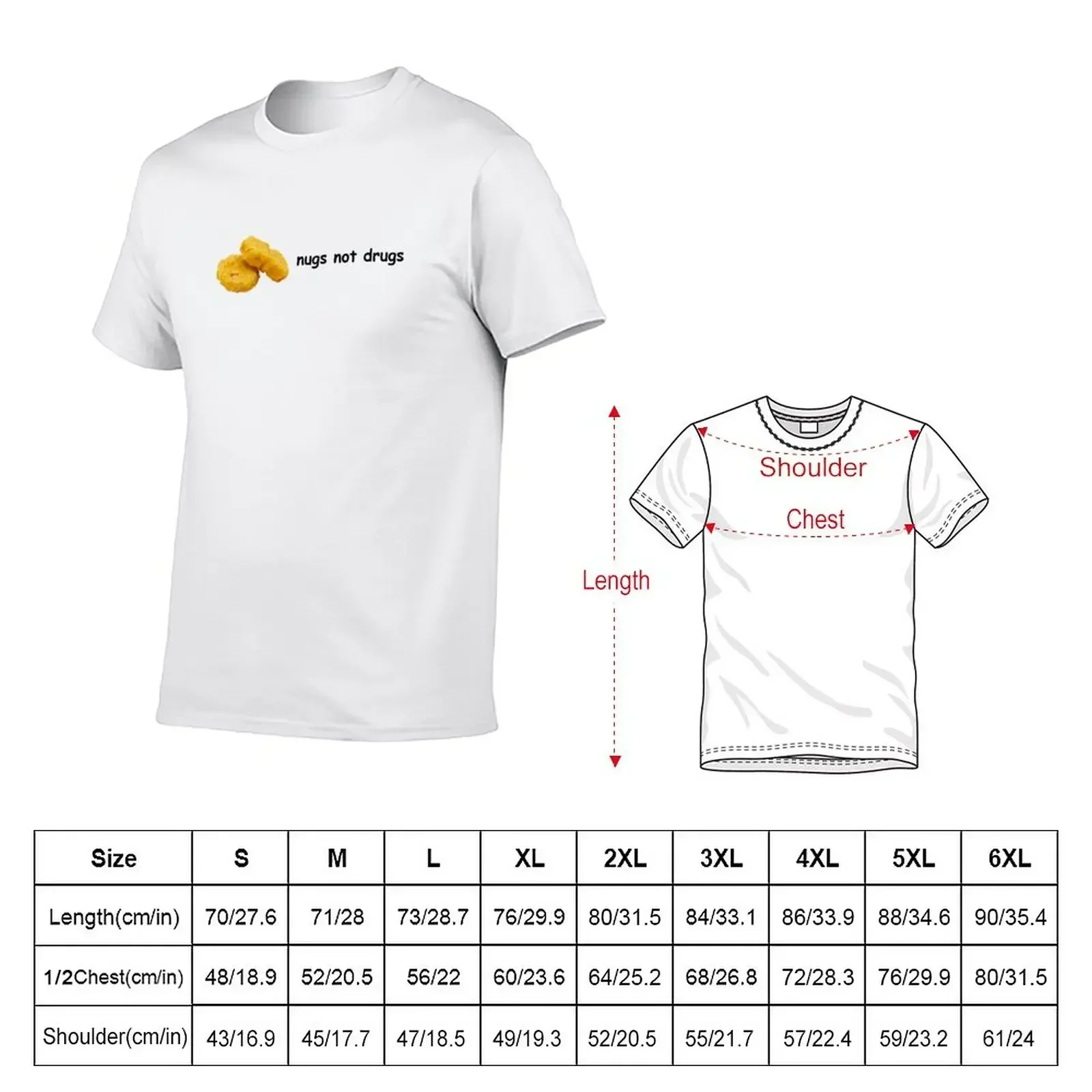 nugs not drugs T-Shirt plus size tops Blouse blanks men clothings
