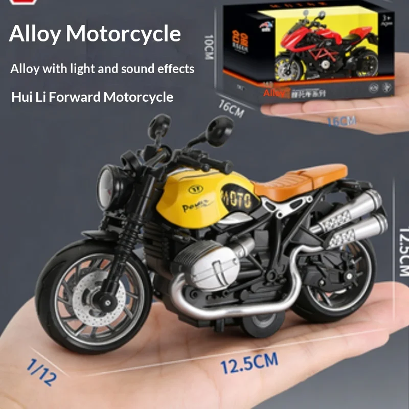 

Power Alloy Motorcycle Model Pull Back Diecast Toy With Sound And Light Effects For 3 Year Old Boys Kids Birthday Gift