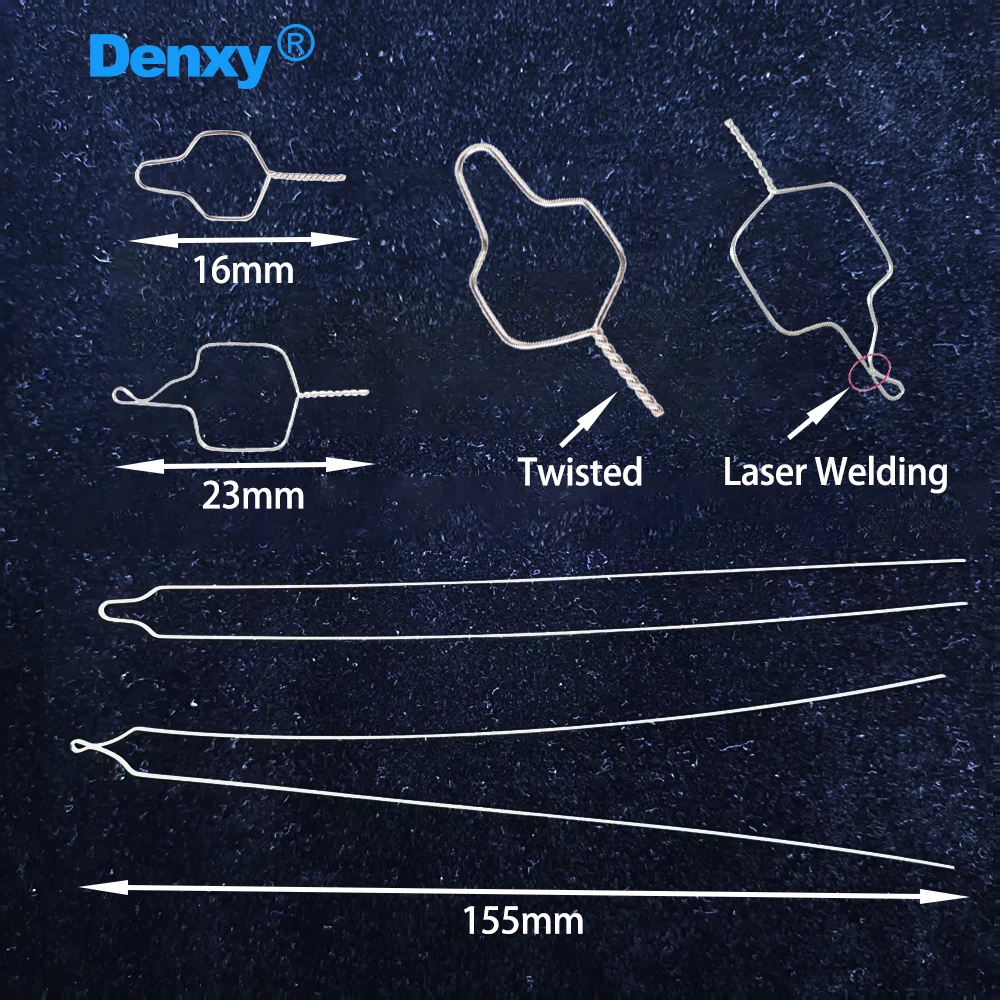 DENXY 300 Stück/Lot Kieferorthopädischer Kobayashi-Draht Dental Metall-Ligatur Kurzer Langer Geschweißter Ortho-Bogendraht für Zahnarztmaterialien – Detail 5