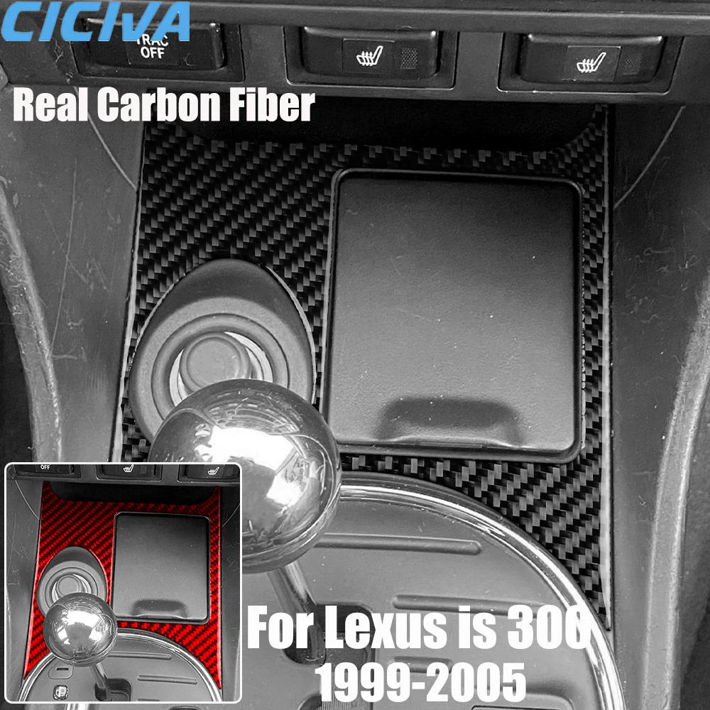 

Real Carbon Fiber Car Accessories Ashtray Surround Trim Cover Soft Sticker For Lexus Is 300 1999 2000 2001 2002 2003 2004 2005