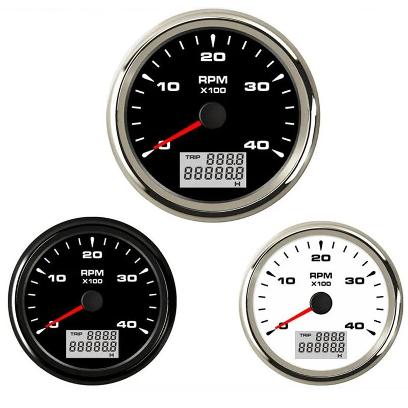 0-4000RPM Marine Tachometers 85mm Waterproof Revolution Meters Diesel or Gasoline Engine Gauges for Car Boat Truck