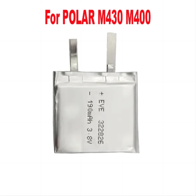 Acumulador recargable de polímero de litio para reloj deportivo POLAR M430, M400, GPS, 190mAh, 3,8 V, 2 unidades por lote