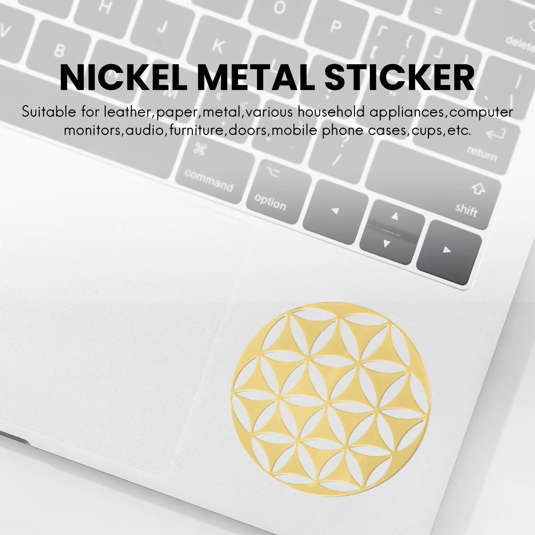 4 Stks/set Nieuwe Metalen Energie Decor Sticker Bloem Van Het Leven