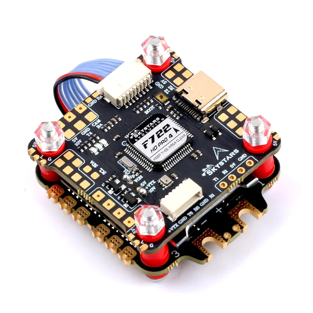 Skystars F722 F7 HD PRO4 FC MPU6000 & KM60A 4In1 3-6S Blheli_32 FPV Racing Brushless ESC  for RC Muiltitor Drone