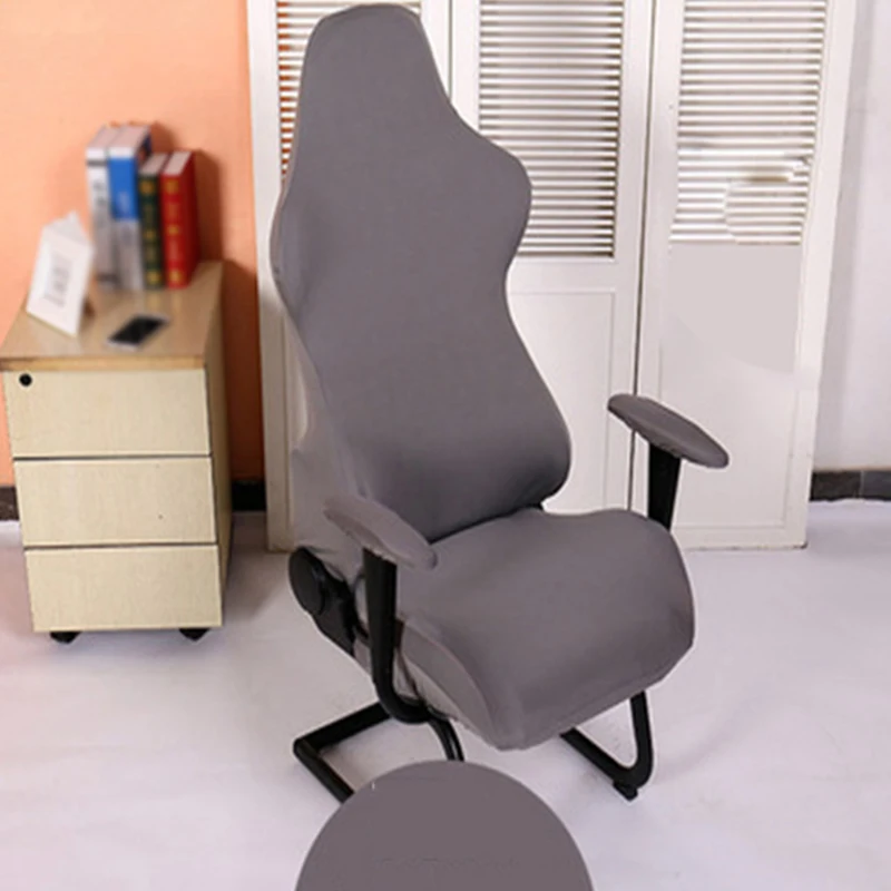 Meeting Chair Cover Polyester Spandex 3pcs set 5 colors Stretchy Back Office Replacement Seat Soft Accessories