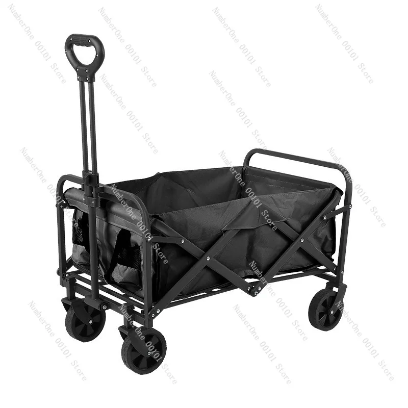 All-Metal Camping Push Cart,Heavy-Duty Portable Storage Wagon,Multi-Purpose Outdoor Transport Cart for Camping and Vending