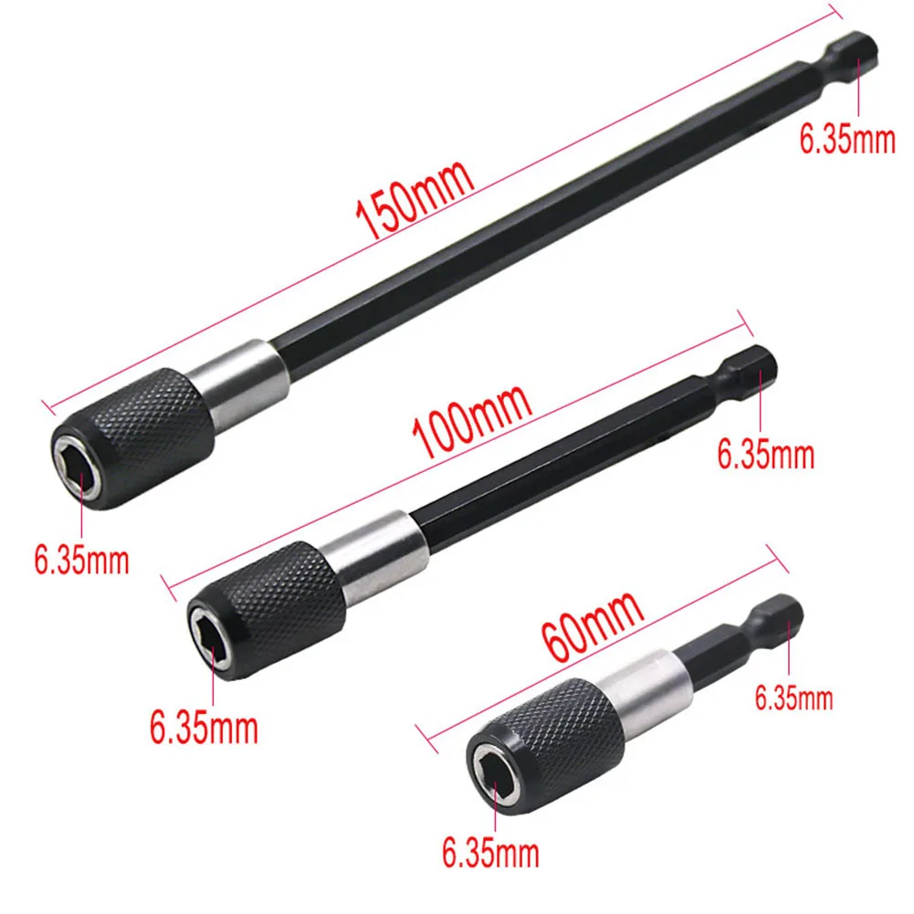 Chrome Vanadium Steel Hex Shank Extension Bar For 1/4 Inch Shank Screwdriver Bits And Drill Driver Compatibility