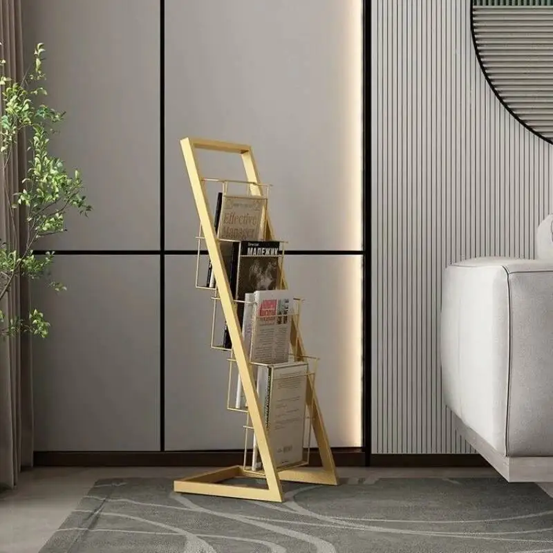 Organizer Storage Magazine Racks Office Furniture Ladder Shelf Magazine Racks Modern Metal Furniture Magazin MHSNJ