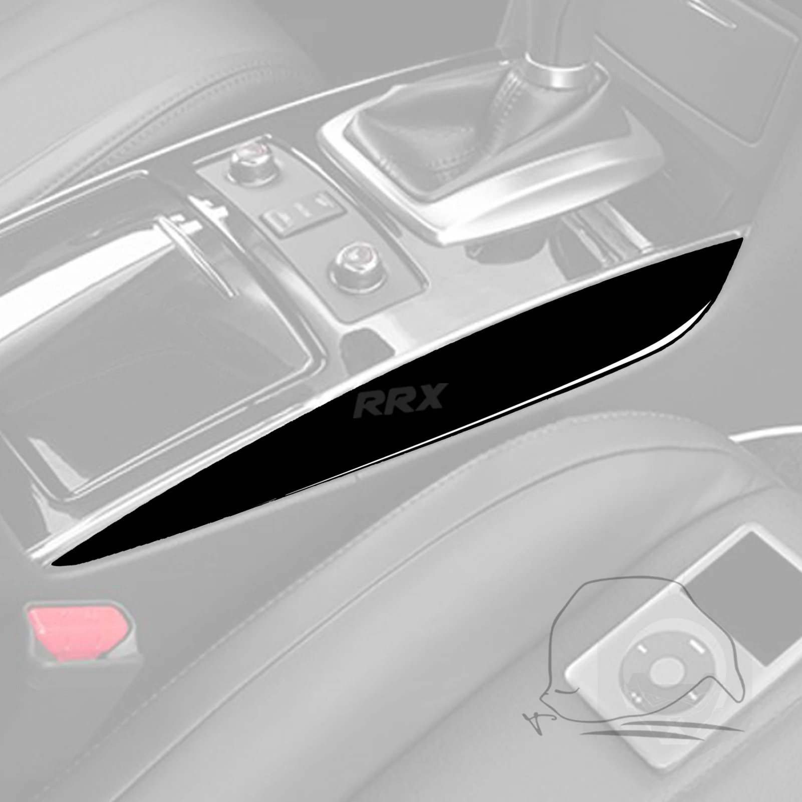 For Infiniti FX QX70 14+ Piano Black Center Control Gear Shift Lever Side Trim Panels Decorative Interior Accessories Stickers view 2