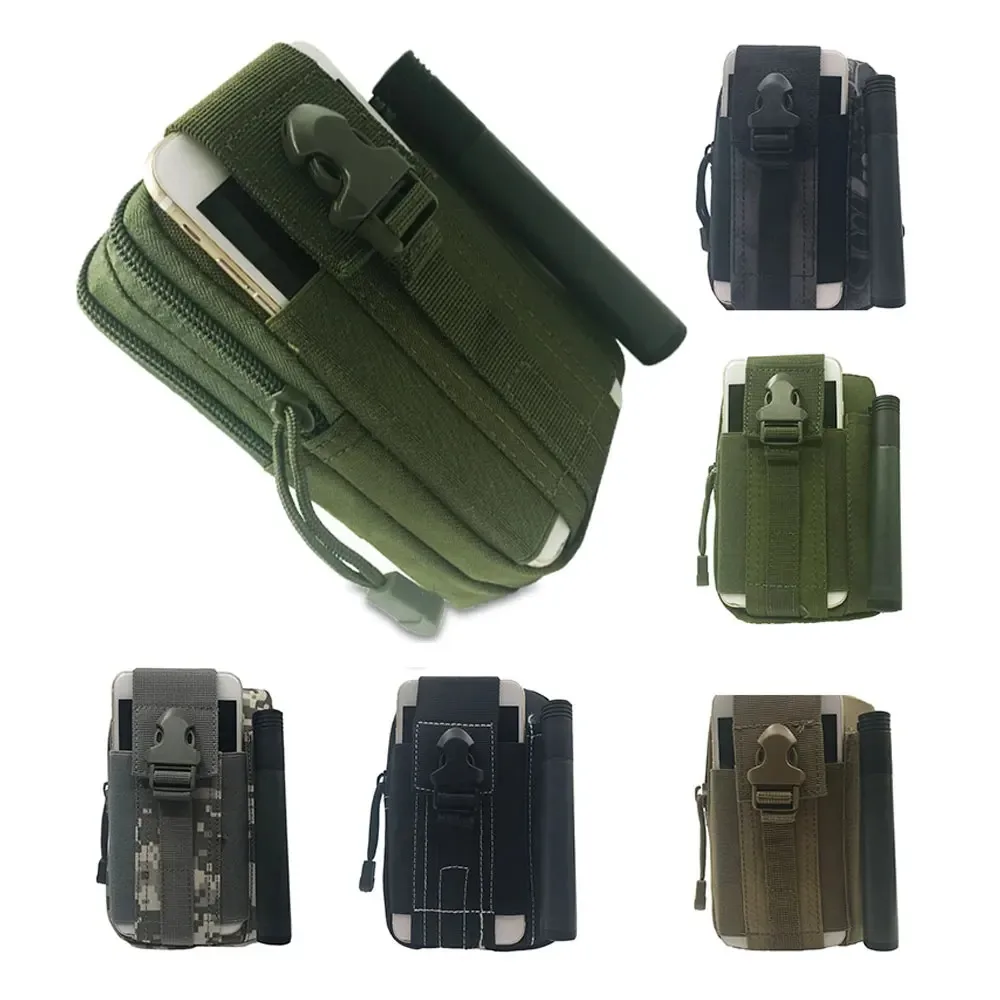 Riñonera táctica MOLLE camuflaje – Nylon impermeable porta móvil
