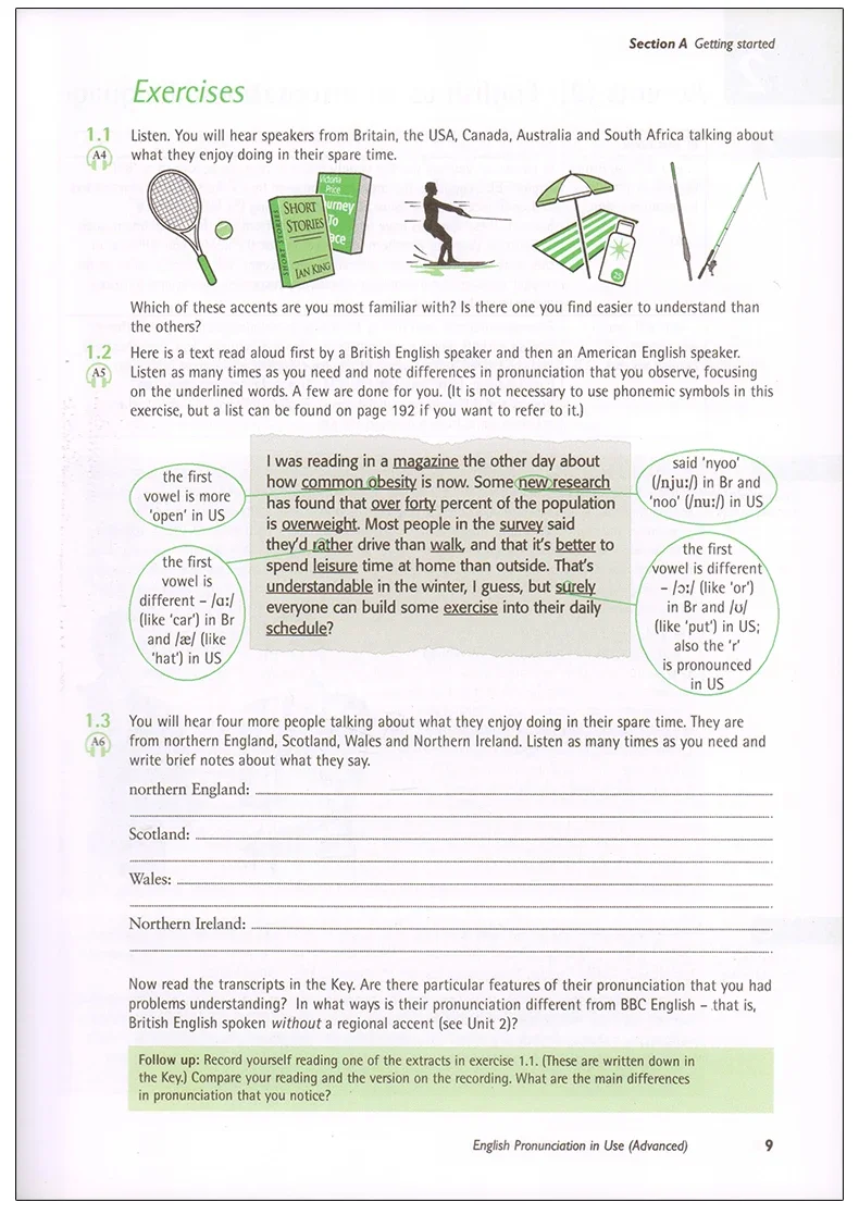 Pronúncia em inglês em uso Livro intermediário elementar e avançado com respostas e áudio descarregável 1a edição HJ-006