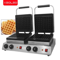 XEOLEO 3200W Electric Waffle Maker Double Plates Waffle Maker Machine Non-Stick Pan Bread Maker Machine