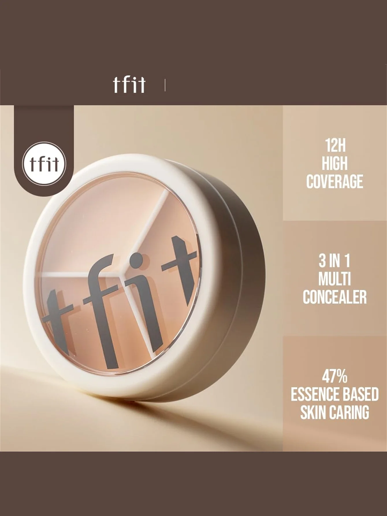 TFIT Three-Coler Concealer Makeup Conceal Cream For Face Eye 10g