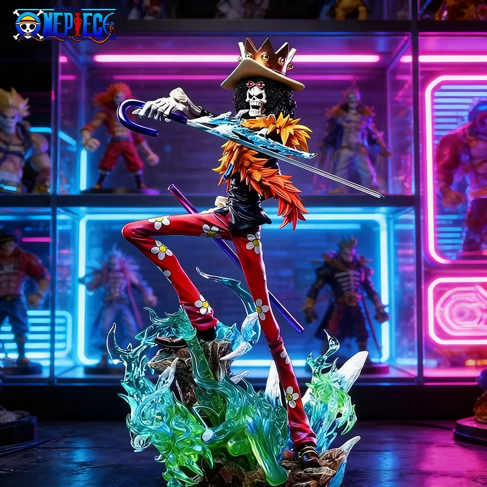 

33cm Anime ONE PIECE Figure Brook Action Figures Pvc Burukku Statue Desktop Ornamen Collection Model Toys Gifts