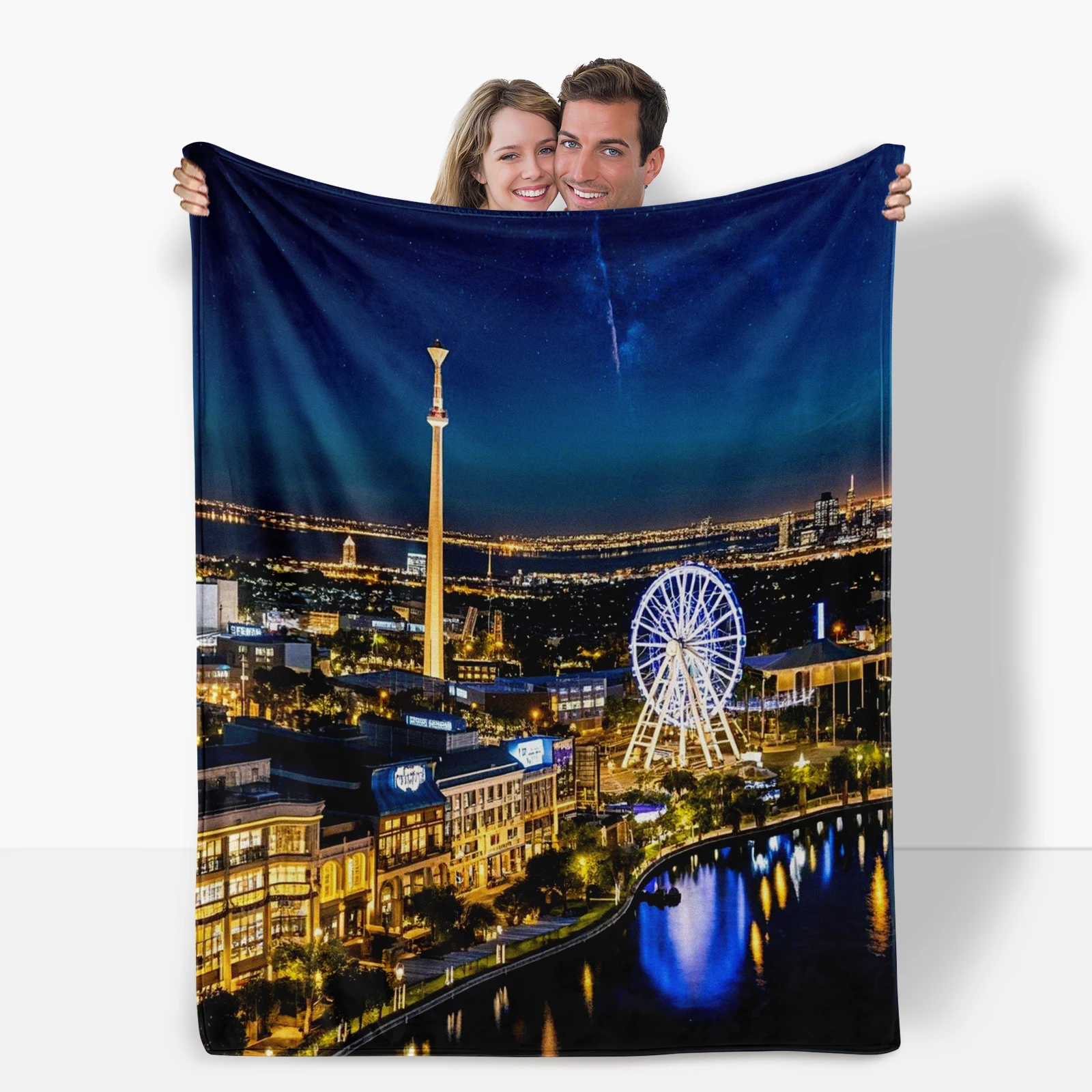 Berlin Night Skyline Inspires This Luxurious Blanket Merging City Lights With Warmth For Loved Ones