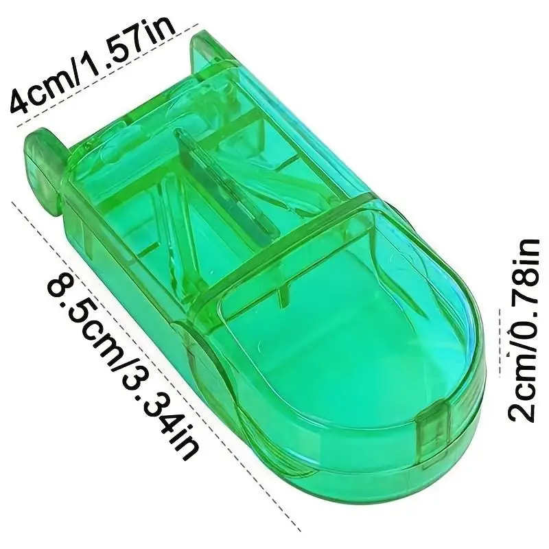 Pill Cutter Divider with Protective Cover, Universal Size, Dual Function Cutting & Grinding, Essential Daily Medication Tool