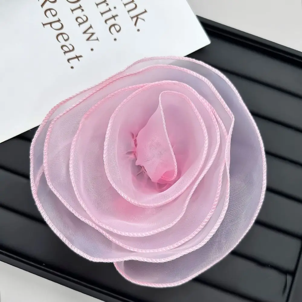 Multi-layer Organza Large Flower Patch Chest Flower 3D Clothing Patch Handmade Brooch Accessories Clothes Appliques Sewing