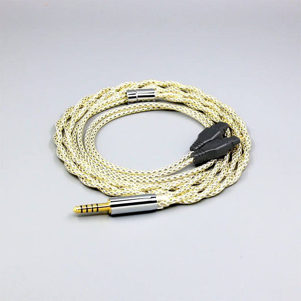 نوع 23AWG Litz Shield الفضة OCC سماعة كابل ل HDxxx HD660S HD58x HD6xx Sennheiser HD580 HD600 HD650 سماعة LN008935