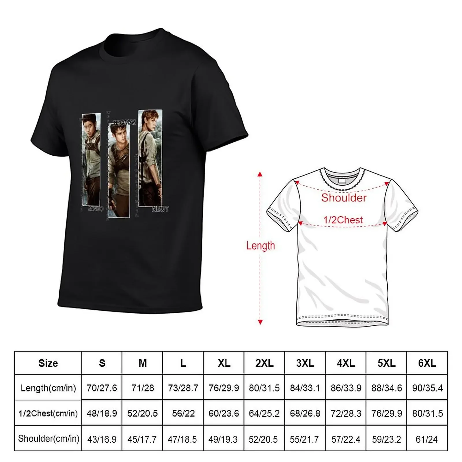 Maze Runner - Minho, Thomaass, Newt T-Shirt graphic shirts sports fans rapper graphic tees anime clothes graphic shirts men