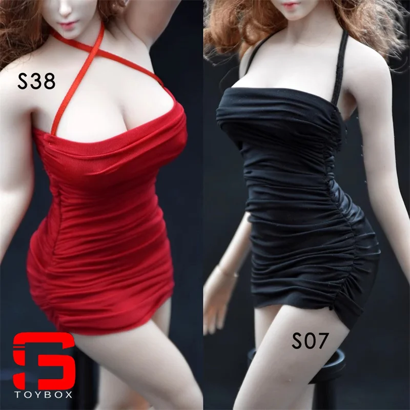 W magazynie 1/6 Skala Kobieca seksowna wisząca sukienka na szyję Model pasuje do 12-calowej figurki żołnierza TBL S38 S39 Body Dolls