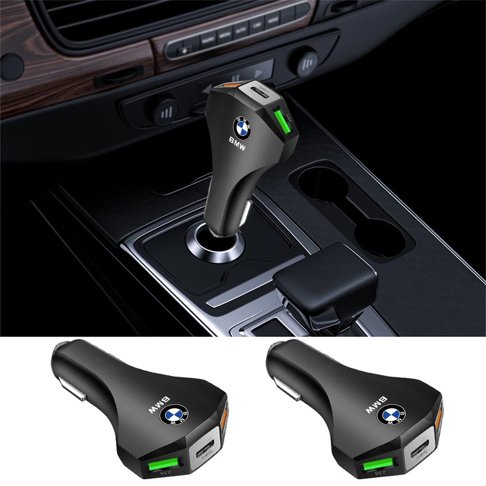 Car Charger Cigarette Lighter Fast Charging USB Type C Phone Charger For BMW M E46 E90 E39 E60 E36 E30 E91 E92 E87 F10 F20 F30