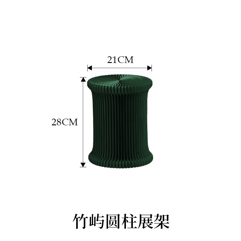 Cylinder product display stand, window display rack, shelf display, circular decorative table, folding portable shelf.