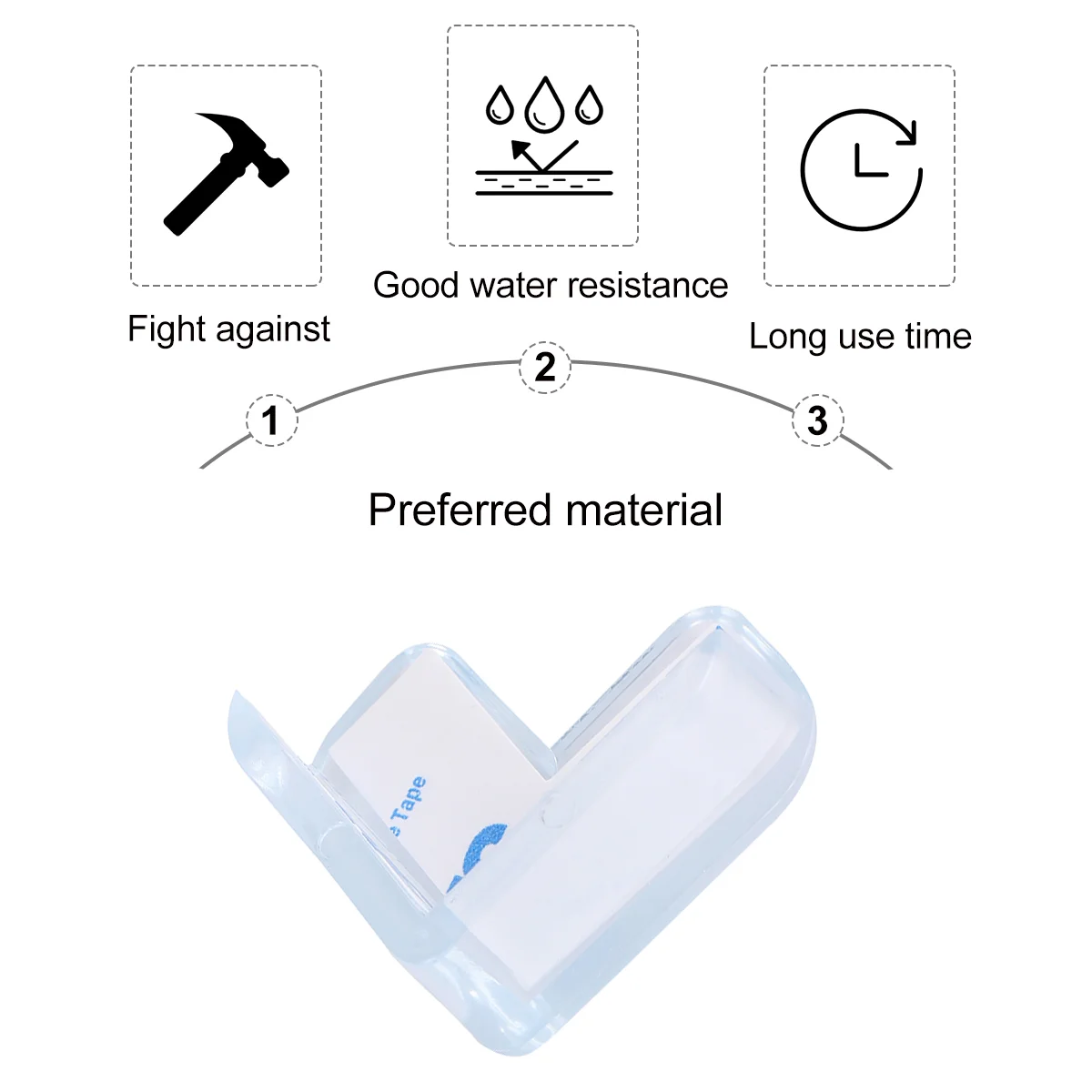 Table Corner Bumper Transparent PVC Furniture Protector Home Children Safety Collision Angle Protectors