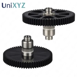 Para a artilharia sidewinder x1 extrusora engrenagem com 66 dentes de aço inoxidável e plástico titan aero extrusora alimentador engrenagem