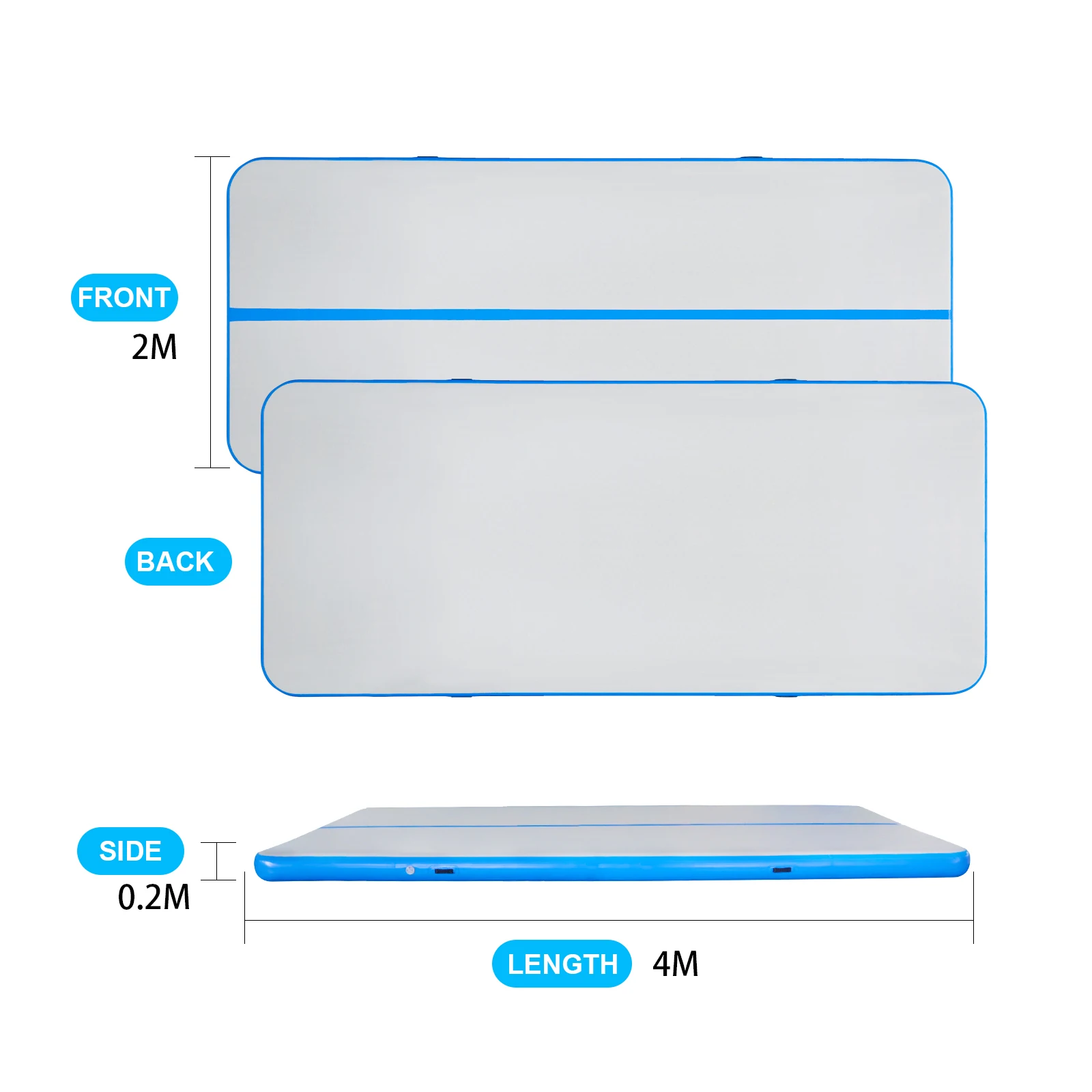 المصنع مباشرة 2m 3m 4m 5m 6m 12m PVC نفخ سجادة رياضية المسار الهوائي تراجع فراش أجهزة لياقة بدنية منزلية الجمباز اليوغا حصيرة #3
