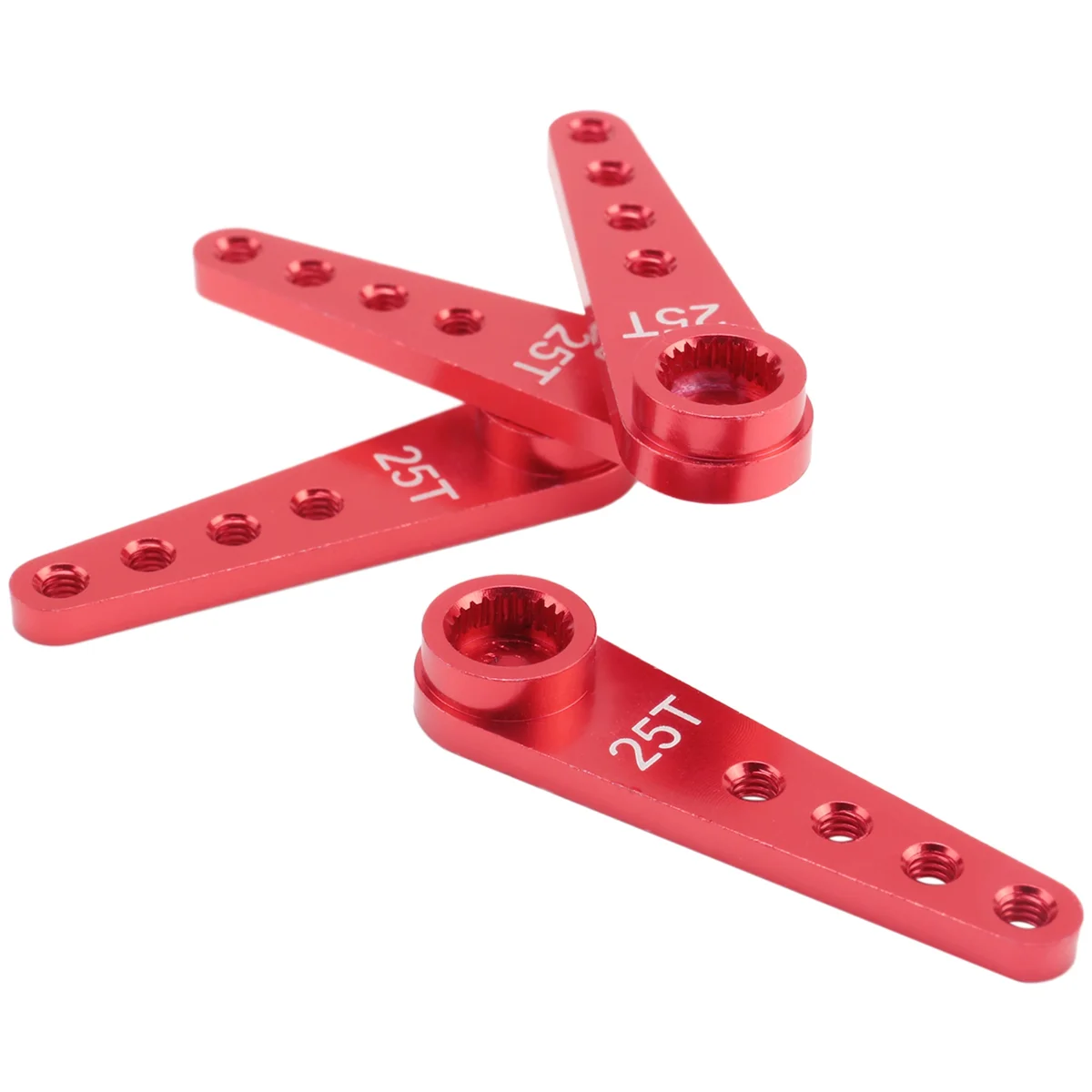 4 STKS 37 Mm 25 T Metalen Uitbreiding Stuurservo Arm Hoorn voor RC Auto Crawler Onderdelen, Rood