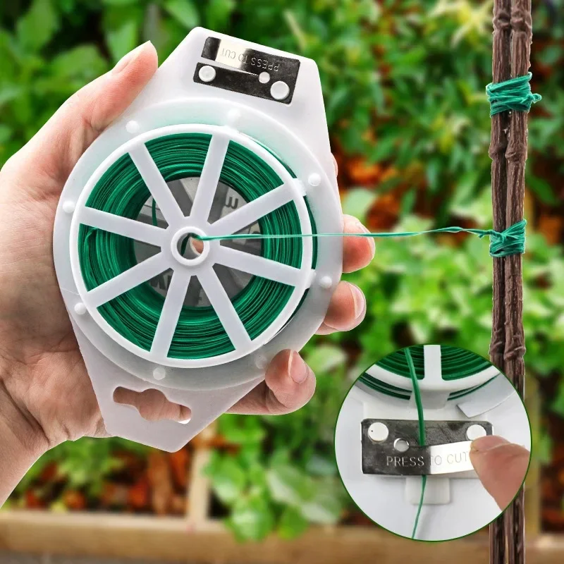 

20/50/100/200m Gardening Binding Wire, Plastic Twist Ties, Plant Fixing Wire, Portable Garden Cable Ties, Gardening & Lawn Care